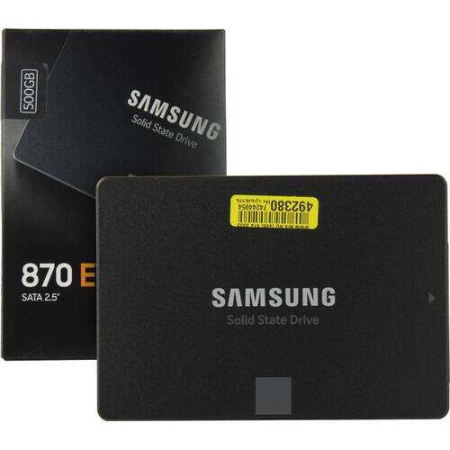 Твердотельный накопитель SSD Samsung 870 EVO, MZ-77E500BW, 500 ГБ, 2.5