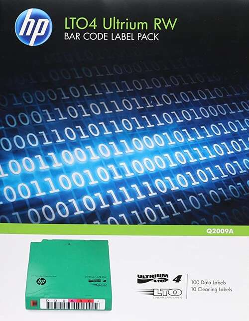 Набор наклеек Q2009A HPE LTO-4 Ultrium Read/Write Bar Code Label Pack