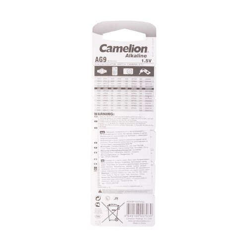 Батарейка CAMELION Alkaline AG9-BP10(0%Hg) 10 шт. в блистере-0