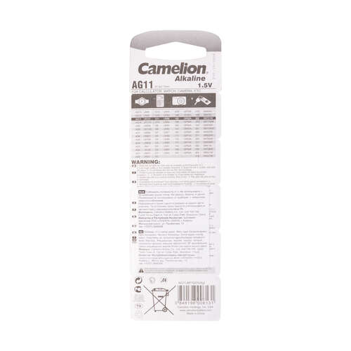 Батарейка CAMELION Alkaline AG11-BP10(0%Hg) 10 шт. в блистере-0