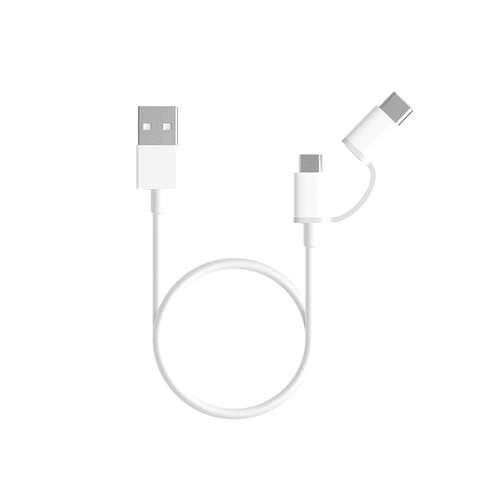 Интерфейсный кабель Xiaomi 30cm MICRO USB and Type-C Белый-0