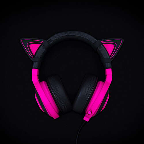 Накладные кошачьи ушки на гарнитуру Razer Kitty Ears for Kraken - Neon Purple-0