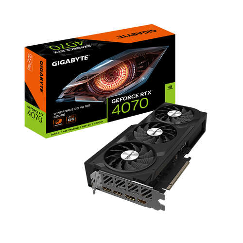 Видеокарта Gigabyte (GV-N4070WF3OCV2-12GD) RTX4070 WINDFORCE OC V2 12G