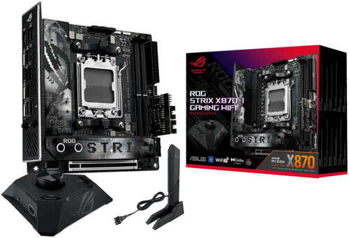 Сист.плата ASUS ROG STRIX X870-I GAMING, X870, AM5, 2xDIMM DDR5, PCI-E x16, 2xM.2, SATA, HDMI, 2xUSB 4.0, Wi-Fi 7, ITX-0