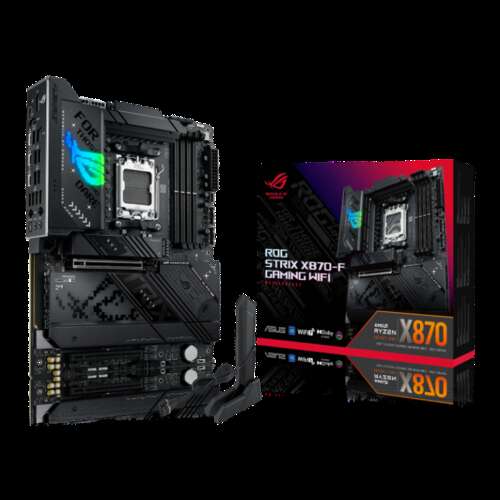 Сист.плата ASUS ROG STRIX X870-F GAMING WIFI, X870, AM5, 4xDIMM DDR5, 2xPCI-E x16, 4xM.2, SATA, DP,HDMI, 2xUSB 4.0, BOX-0