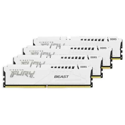 ОЗУ Kingston FURY Beast 128Gb (32x4) kit, DDR5 5600 MT/s, KF556C40BWK4-128, White