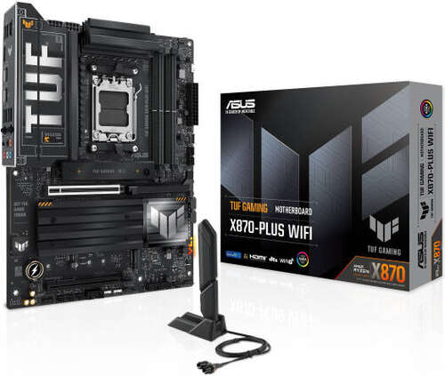 Сист. плата ASUS TUF GAMING X870-PLUS WIFI,X870E,AM5,4xDIMM DDR5,2xPCI-E x16,4xM.2,2xSATA,HDMI,WIFI7,BOX