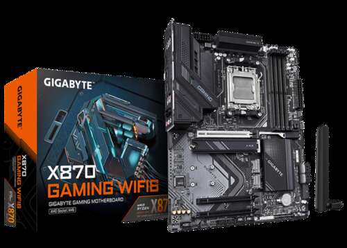 Сист.плата Gigabyte X870 GAMING WF6 1.0, X870, AM5, 4xDIMM DDR5, 3xPCI-E x16, 3xM.2, 4xSATA, HDMI, 2xUSB4, WIFI6, BOX