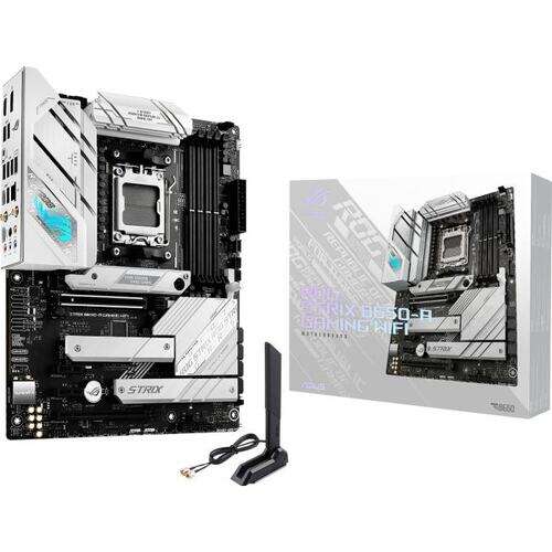 Сист.плата ASUS ROG STRIX B650-A GAMING WIFI, B650, AM5, 4xDIMM DDR5,2xPCI-E x16,2xPCI-Ex1,3xM.2,SATA,DP,HDMI,WIFI6E,BOX