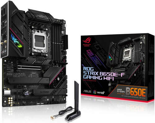 Сист. плата ASUS ROG STRIX B650E-F GAMING WIFI, B650E, 1700, 4xDIMM DDR5, 2xPCI-Ex16, 3xM.2,4xSATA, HDMI, DP,Wi-Fi 6,BOX