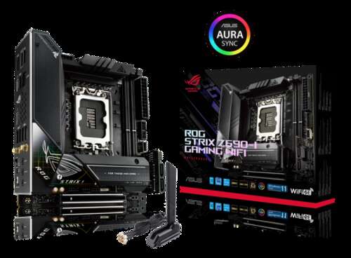 Сист.плата ASUS ROG STRIX Z690-I GAMING WIFI, Z690, 1700, 2xDIMM DDR5, PCI-E x16, M.2, SATA, Thunderbolt, HDMI, ITX, BOX