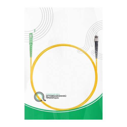 Патч Корд Оптоволоконный SC/APC-ST/UPC SM 9/125 Simplex 3.0мм 1 м-0 Патч Корд Оптоволоконный SC/APC-ST/UPC SM 9/125 Simplex 3.0мм 1 м-0