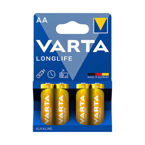 Батарейка VARTA Longlife Mignon 1.5V - LR6/AA 4 шт в блистере