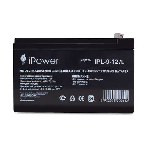 Аккумуляторная батарея IPower IPL-9-12/L 12В 9 Ач-0