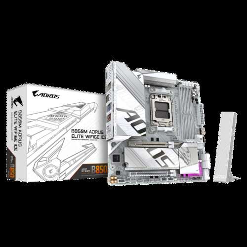 Сист.плата Gigabyte B850M A ELT WF6E ICE 1.0, B850, AM5, 4xDDR5, 2xPCI-E x16, M2, SATA, DP, fHDMI, Wi-Fi 6E, BOX