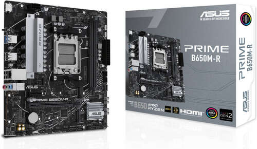 Сист.плата ASUS PRIME B650M-R, B650, AM5, 2xDDR5, PCI-E x16, PCI-E x1, 2xM2, 4xSATA, HDMI, BOX