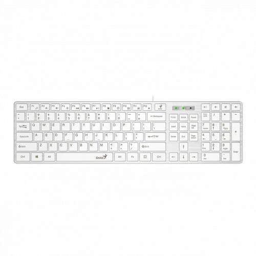 Клавиатура Genius RS2,SlimStar 126,RU,USB,WHITE 31310017410