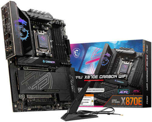 Сист.плата MSI MPG X870E CARBON WIFI, X870E, AM5, 4xDDR5, 3xPCI-E x16, M2, SATA, Thunderbolt, HDMI, WIFI7, BOX