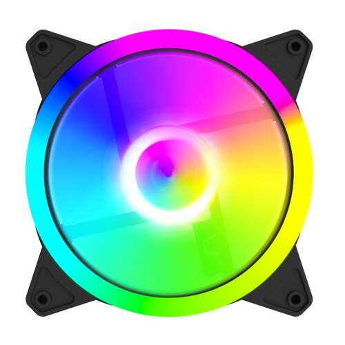 Вентилятор для корпуса Wintek SX-F211-B-12 RGB, 12 см, 4 PIN MOLEX, NORMAL, Black (LC Tornado)