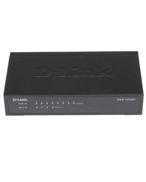 D-Link DES-1008P  8-порт  10/100M с 4 портами РоЕ-0