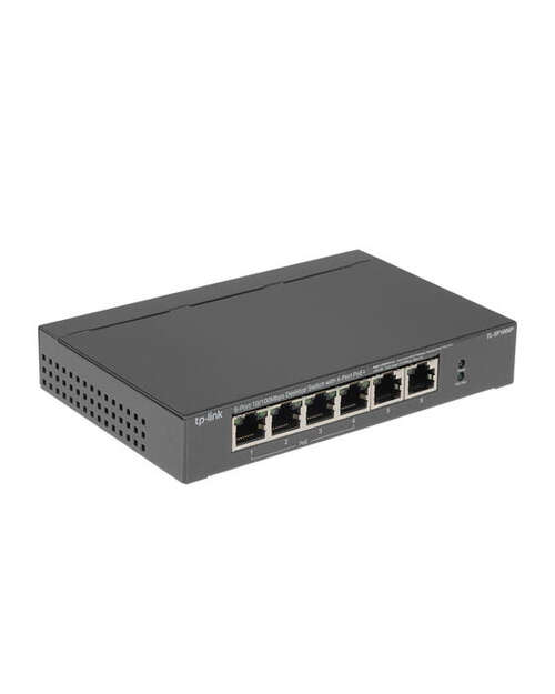 TP-Link TL-SF1006P 6-портовый 10/100 Мбит/с настольный коммутатор с 4 портами PoE+-0