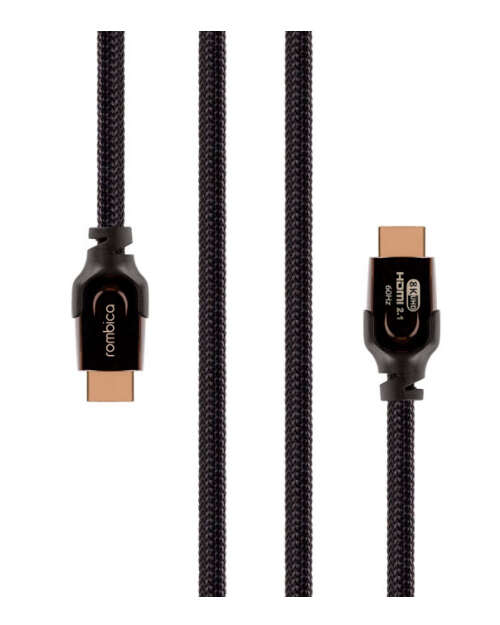 Rombica кабель для видео DX30 HDMI to HDMI, 2.1, 3 м., черно-оранжевый-0